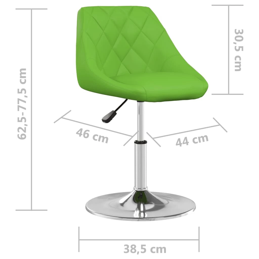 Null VidaXL Esszimmerstühle 4 Stk. Grün Kunstleder – Bild 6