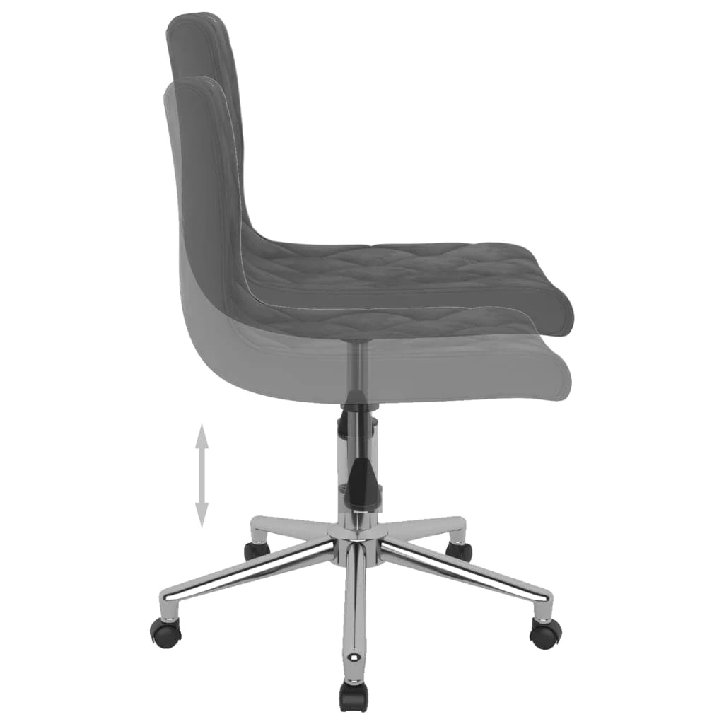 Null VidaXL Esszimmerstühle 4 Stk. Drehbar Dunkelgrau Samt – Bild 7