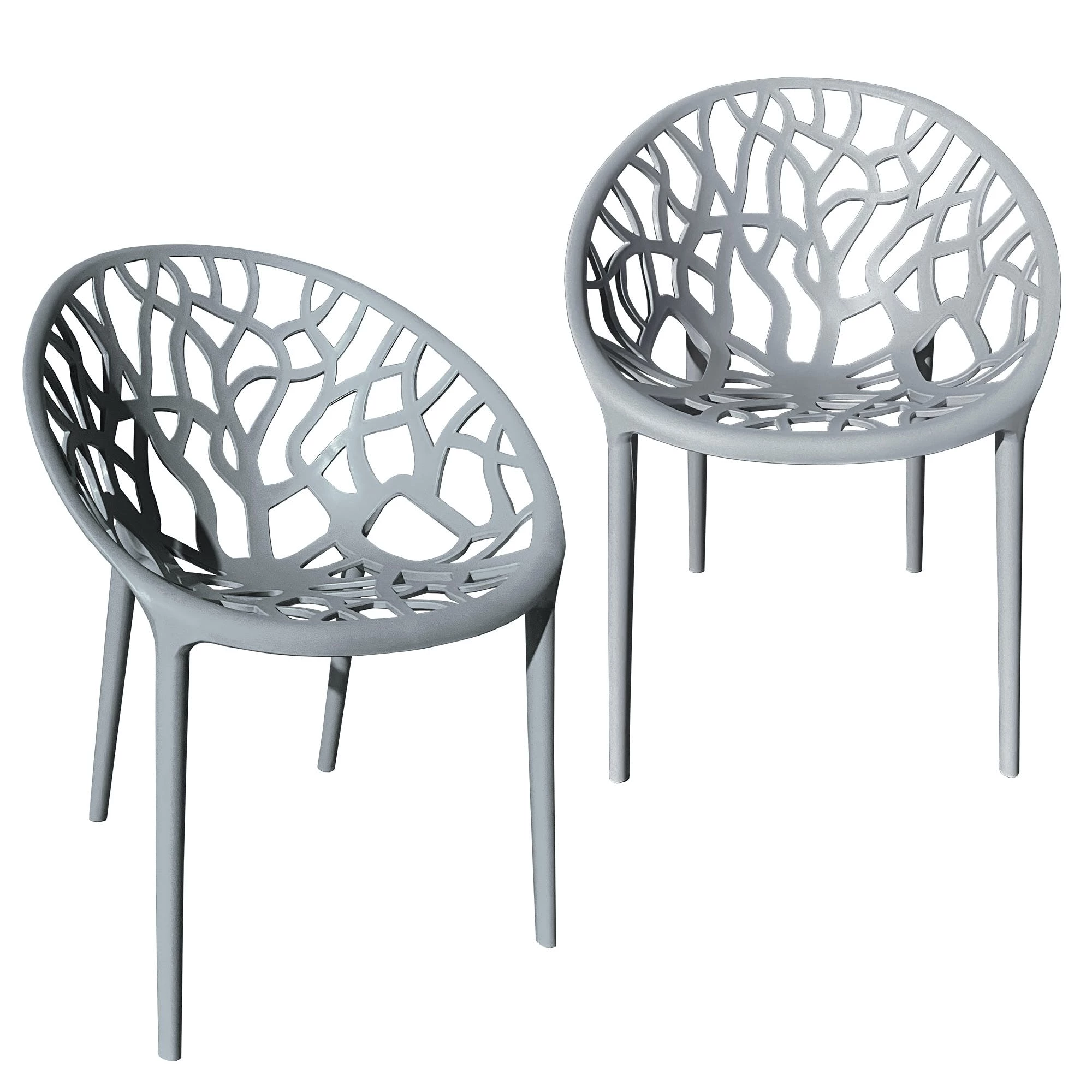 Null Gartenstuhl Kunststoff Stapelstuhl Bistrostuhl Küchenstuhl Stuhl Stapelbar 2 St. Schwarz – Bild 5