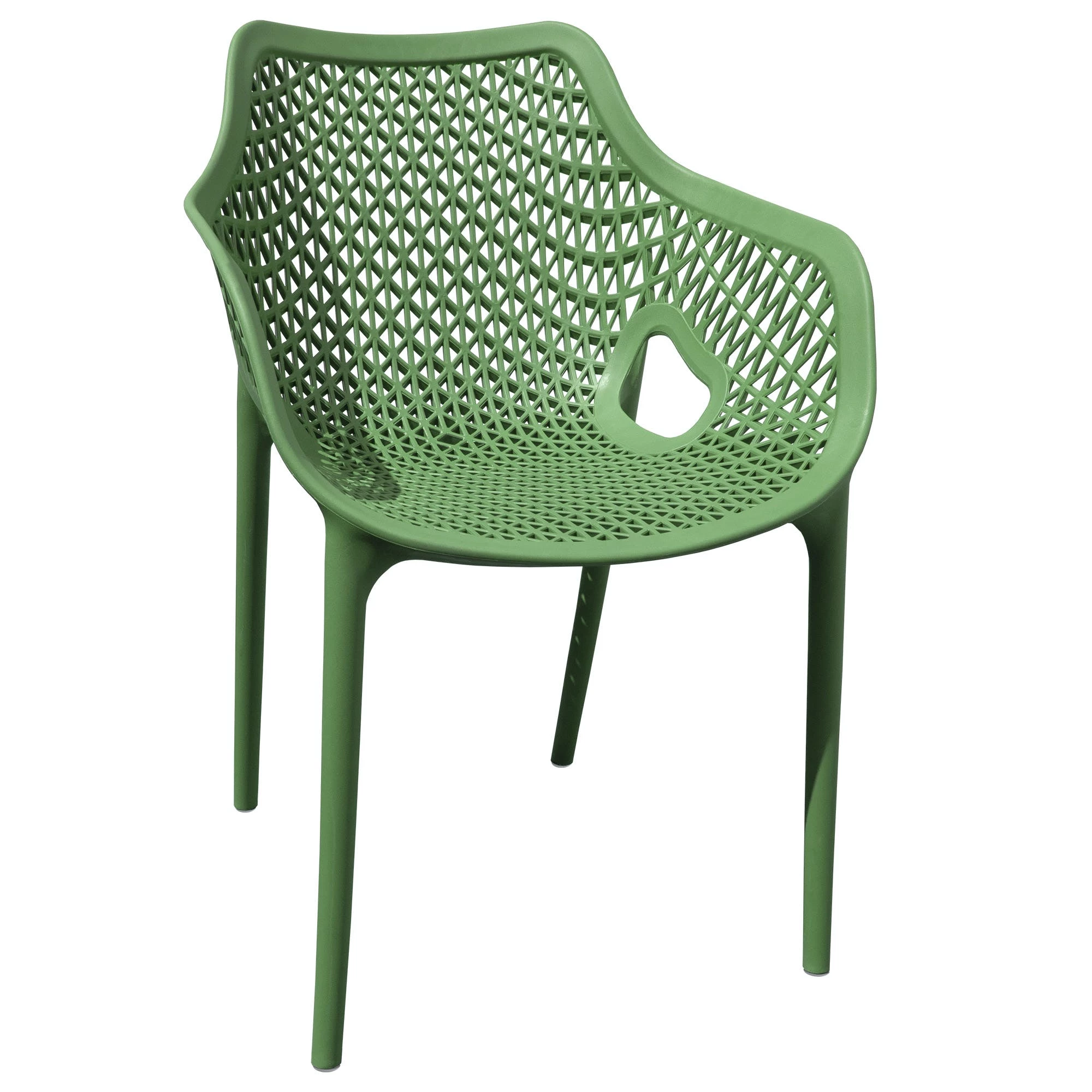 Null Gartensessel Gartenstuhl Kunststoff Stapelstuhl Armlehne Küchenstuhl Bistrostuhl 1 St. Türkis – Bild 3