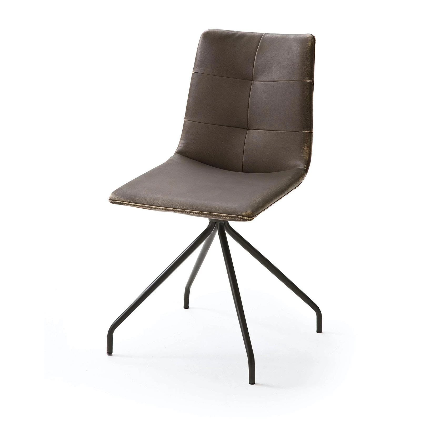 Null Stuhl Alessia G Vintage Braun Im 2er Set Stativgestell Rund Anthrazit