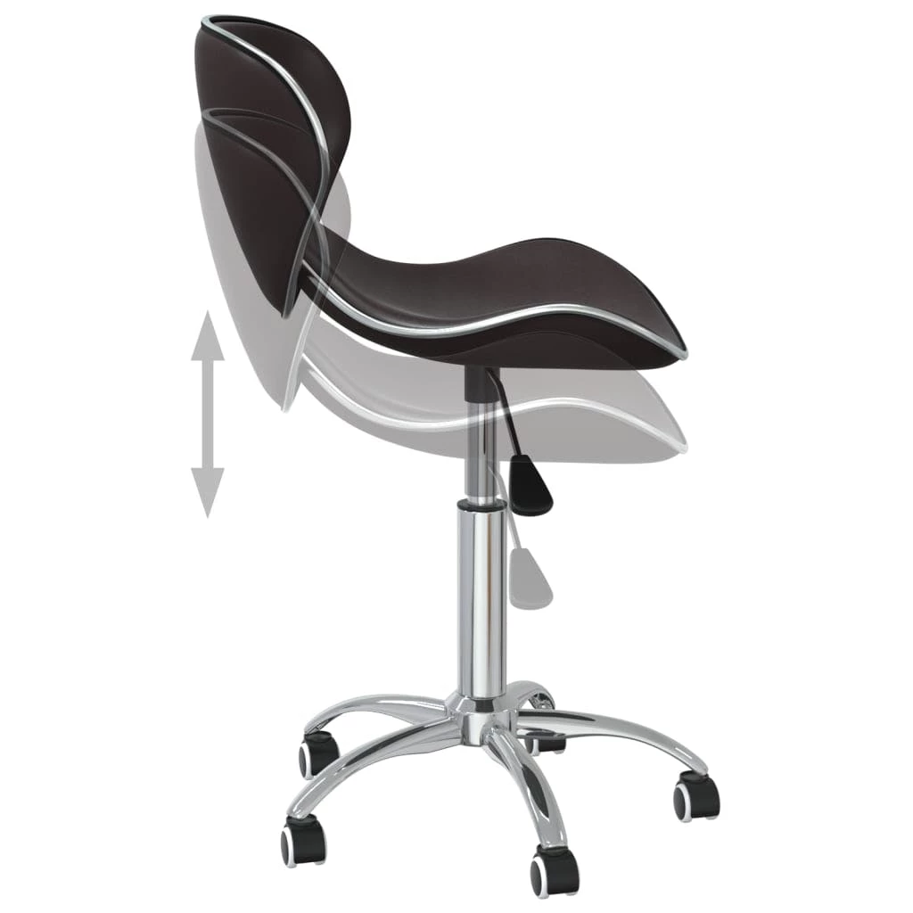 Null VidaXL Esszimmerstühle 4 Stk. Drehbar Braun Kunstleder – Bild 7