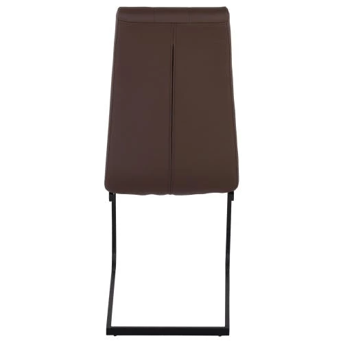 Null Raburg 2er Set Esszimmerstuhl LEONARDO In CIOCCOLATO-BRAUN, Gestell In SEIDEN-SCHWARZ – Bild 7