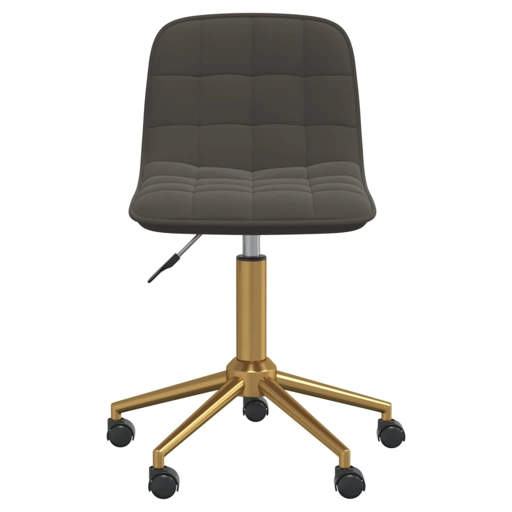 Null VidaXL Drehbare Esszimmerstühle 6 Stk. Dunkelgrau Samt – Bild 4