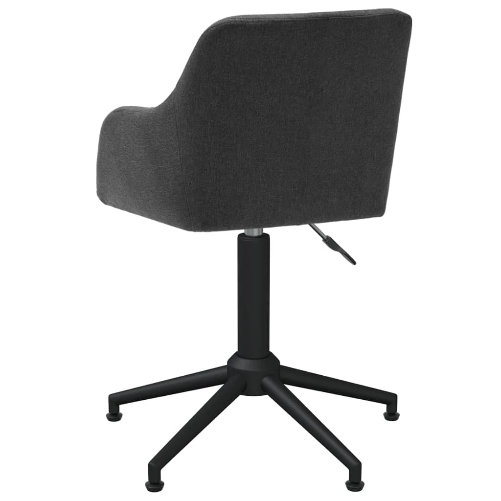 Null VidaXL Esszimmerstühle 2 Stk. Drehbar Dunkelgrau Stoff – Bild 7
