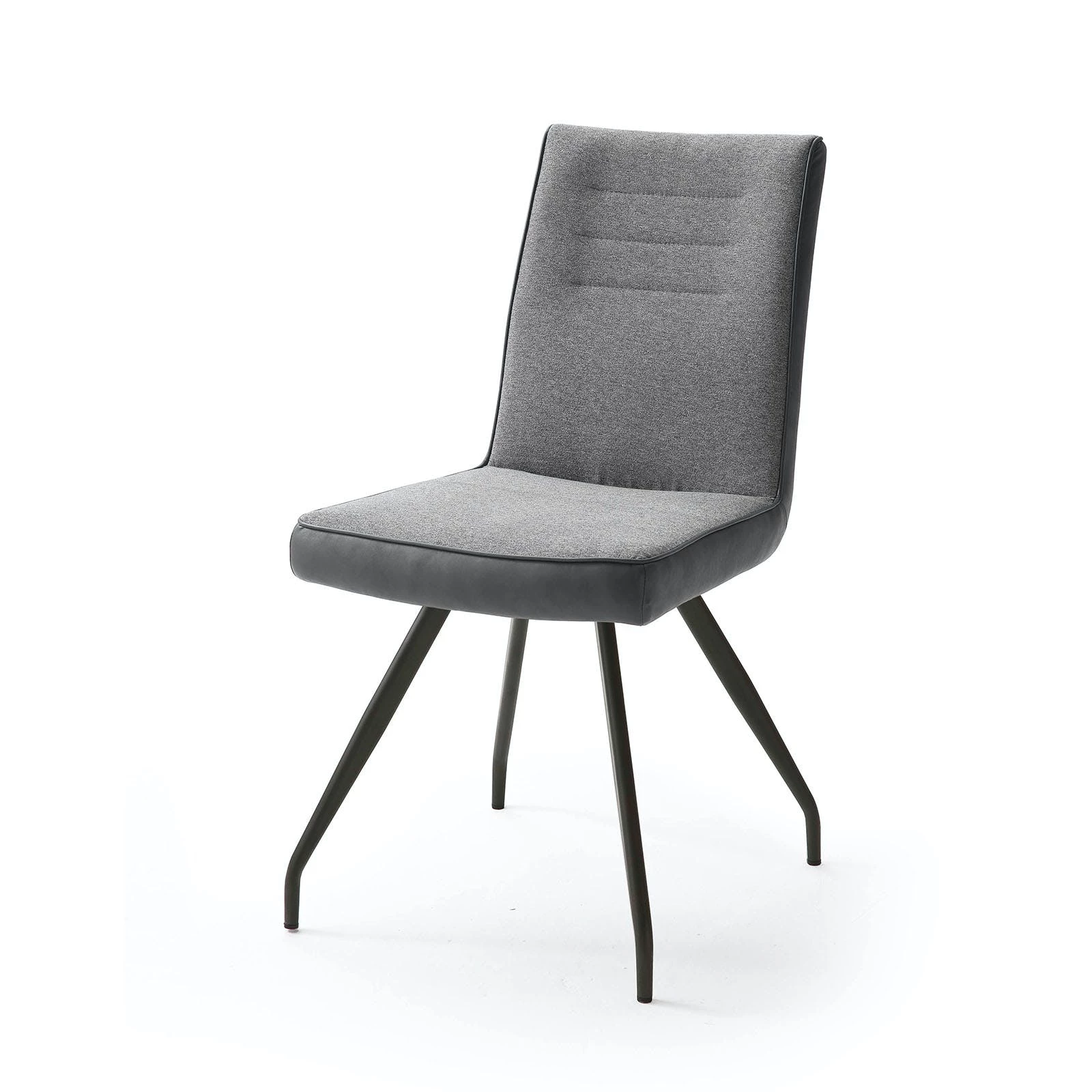 Null Stuhl Alessia E Grau Im 2er Set 4-Fuß Gestell Rund Konisch Anthrazit – Bild 4