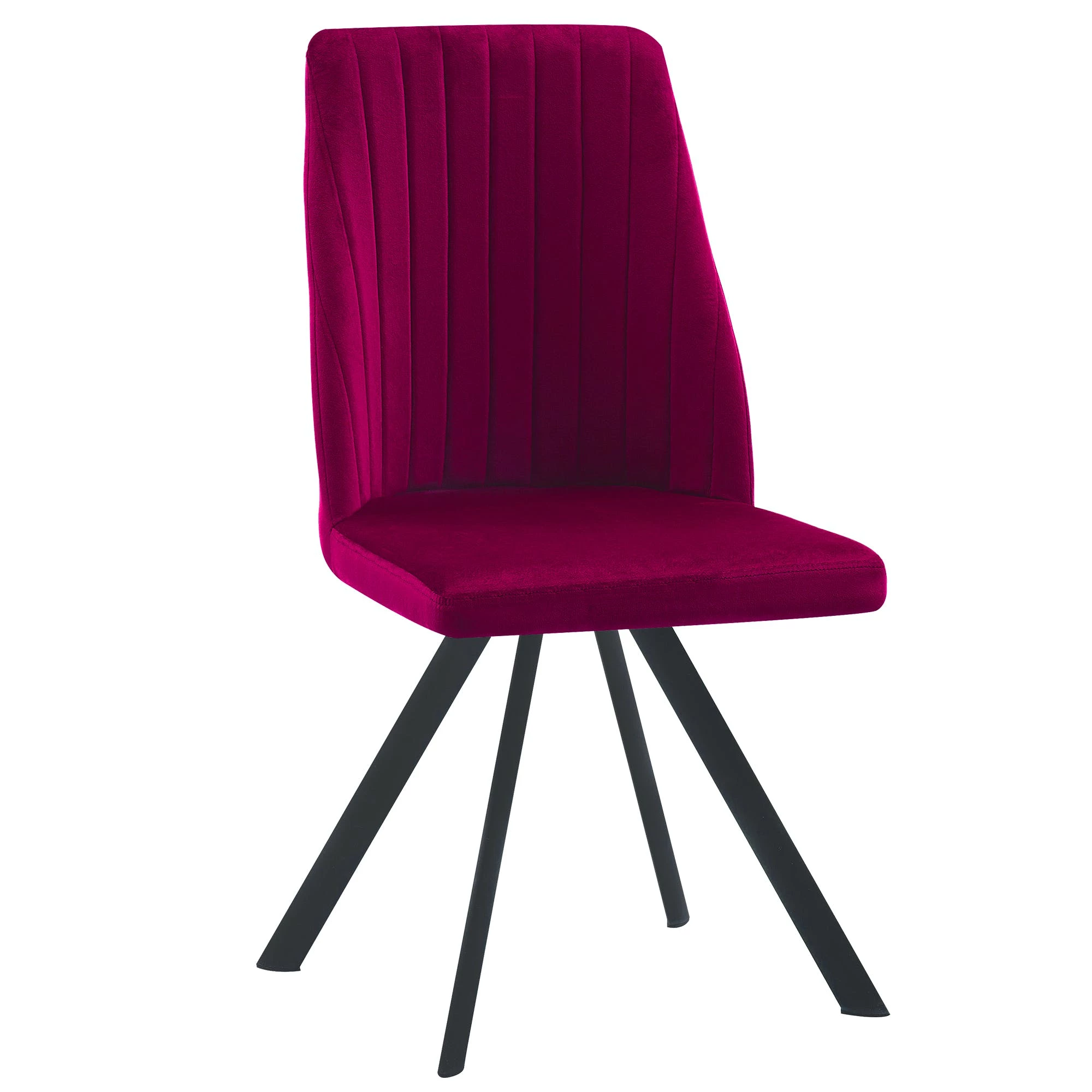 Null Esszimmerstühle Küchenstuhl Polsterstuhl Design Stuhl Mit Rückenlehne, Mit Sitzfläche Aus Samt, Gestell Aus Metall 1 St. Schwarz – Bild 4