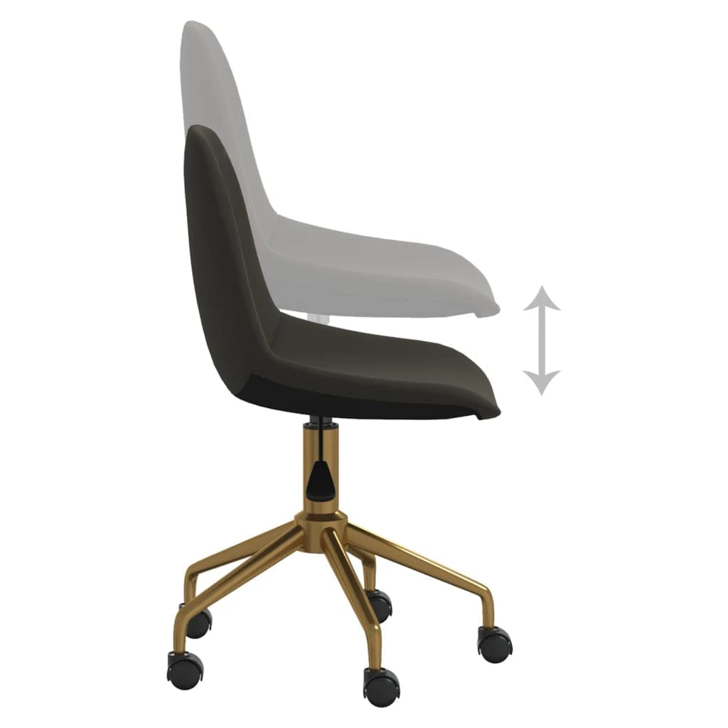 Null VidaXL Esszimmerstühle 4 Stk. Drehbar Dunkelgrau Samt – Bild 6