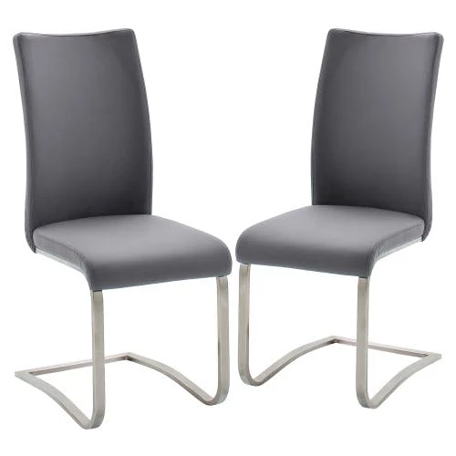 Null Raburg Louming 2er Set Freischwinger MARGIE, Stoff, Grau, Gestell: Schwarz – Bild 5