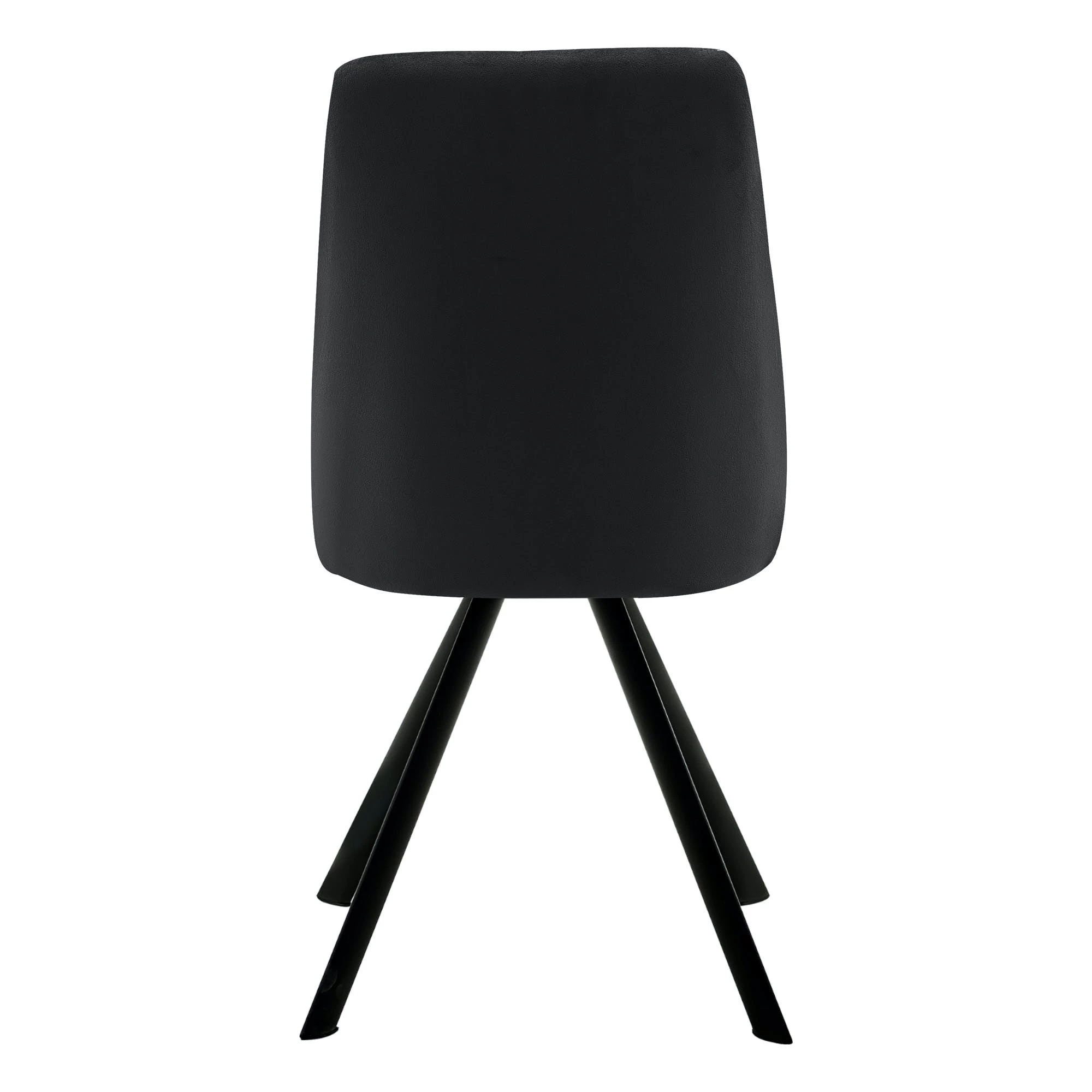 Null Esszimmerstühle Küchenstuhl Polsterstuhl Design Stuhl Mit Rückenlehne, Mit Sitzfläche Aus Samt, Gestell Aus Metall 1 St. Schwarz – Bild 7