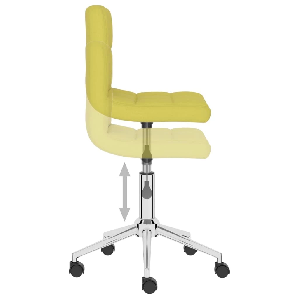 Null VidaXL Esszimmerstühle 2 Stk. Drehbar Grün Stoff – Bild 6