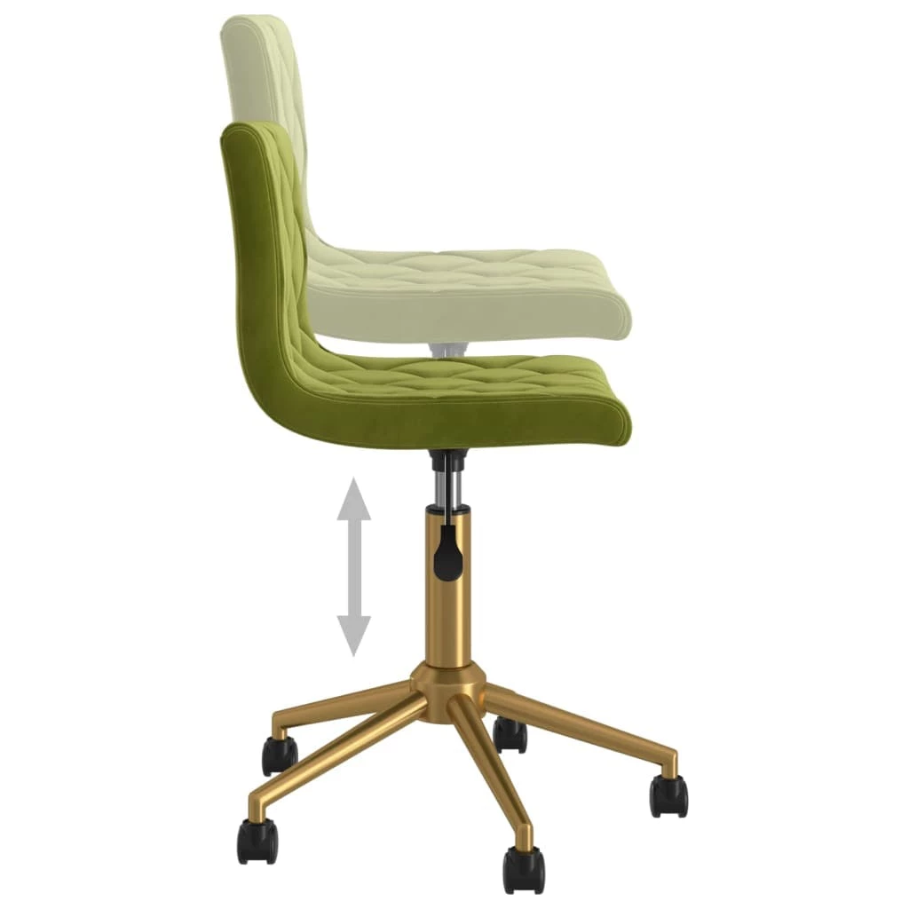 Null VidaXL Esszimmerstühle 4 Stk. Drehbar Hellgrün Samt – Bild 7