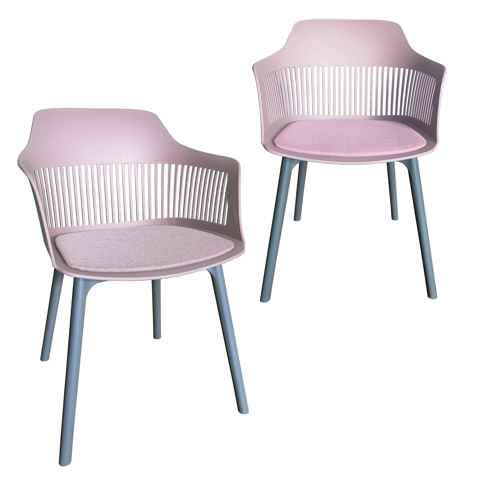 Null Trisens Moderner Gartenstuhl In Eleganter Optik - Bequeme Esszimmerstühle Pflegeleichte Terrassenmöbel Für Den Außen- Und Innenbereich 2 St. Rosa