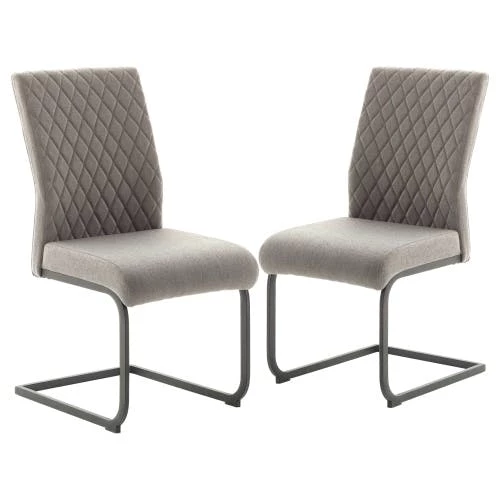 Null Raburg 2er-Set Esszimmerstuhl ARTOS XL In SCHWARZ, Echtleder, Gestell In SILBER – Bild 7