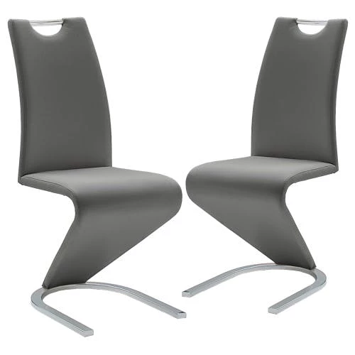 Null Raburg Louming 2er Set Freischwinger MARGIE, Stoff, Grau, Gestell: Schwarz – Bild 4