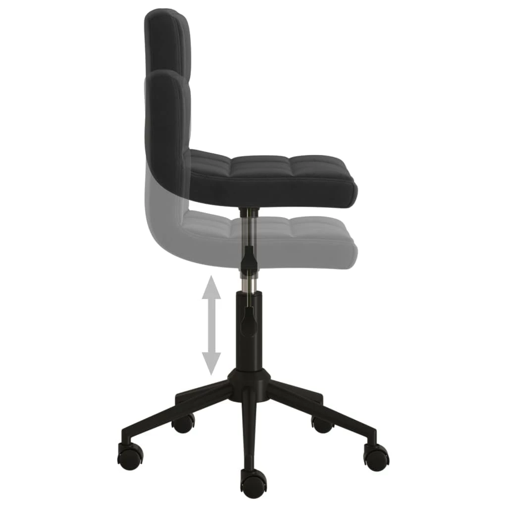 Null VidaXL Esszimmerstühle 4 Stk. Drehbar Schwarz Samt – Bild 7