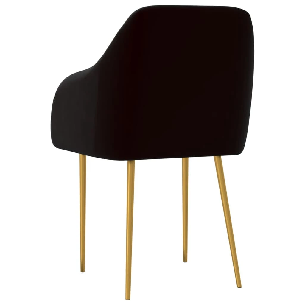 Null VidaXL Esszimmerstühle 4 Stk. Schwarz Samt – Bild 7