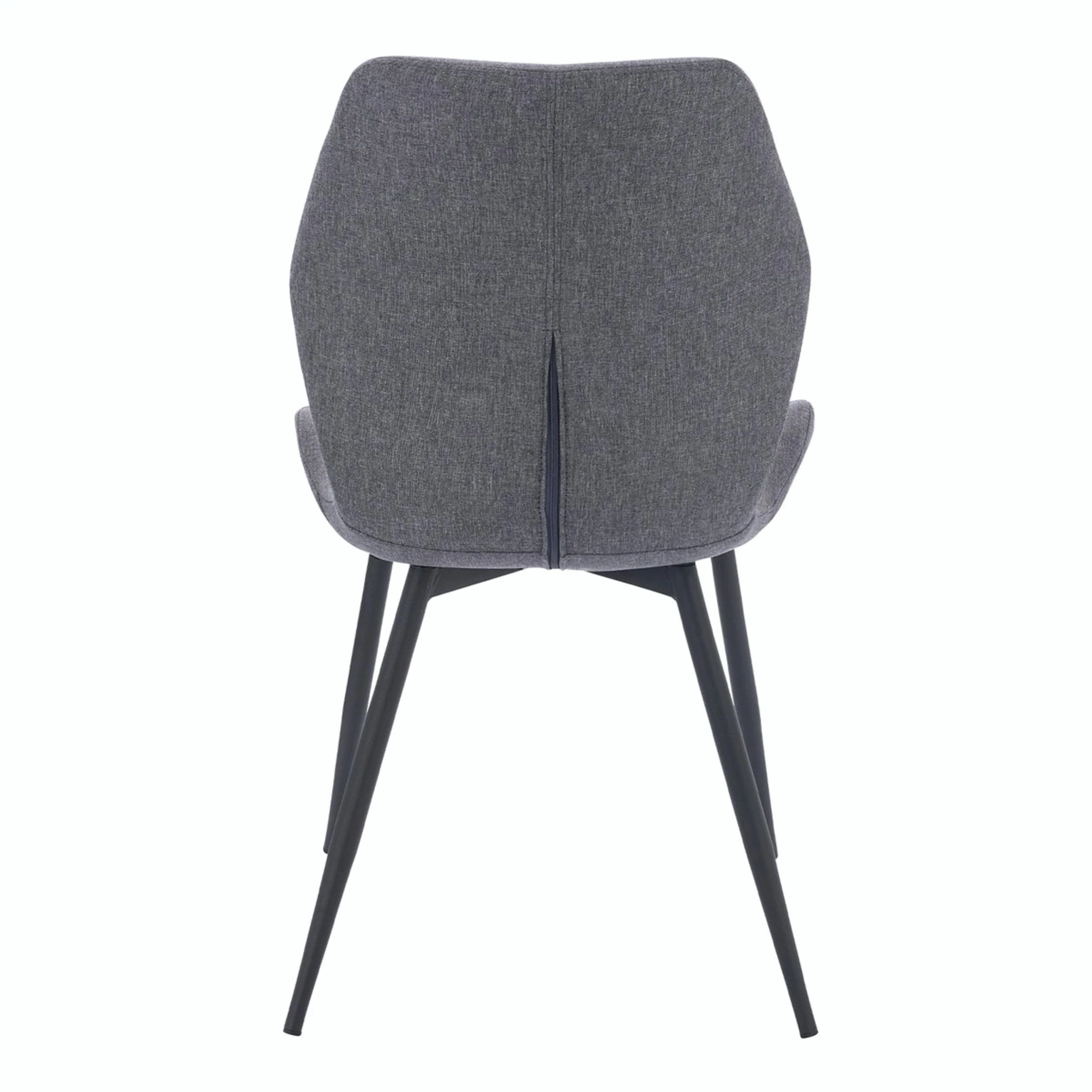 Null SVITA JAMIE 2er Set Esszimmerstuhl Polsterstuhl Ohne Armlehnen Stoff Dunkelgrau – Bild 7