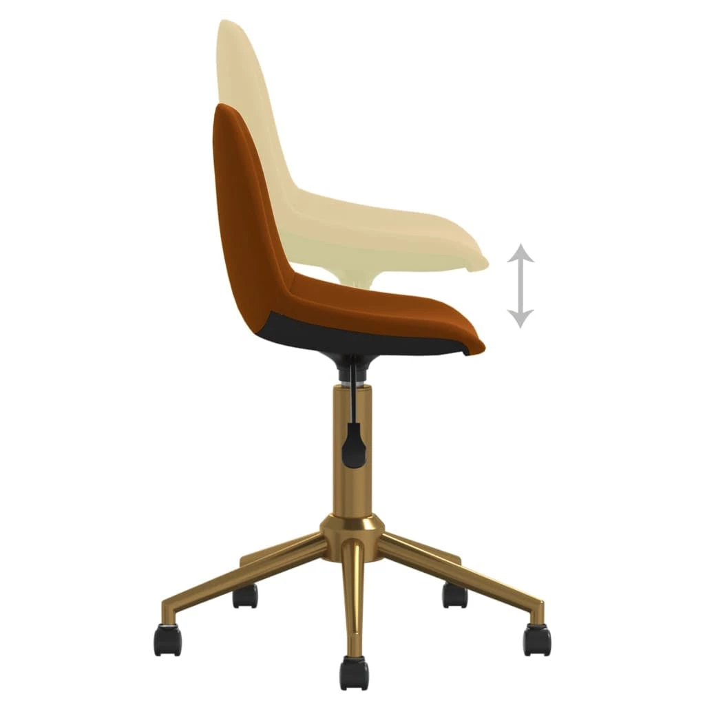 Null VidaXL Esszimmerstühle 4 Stk. Drehbar Braun Samt – Bild 6