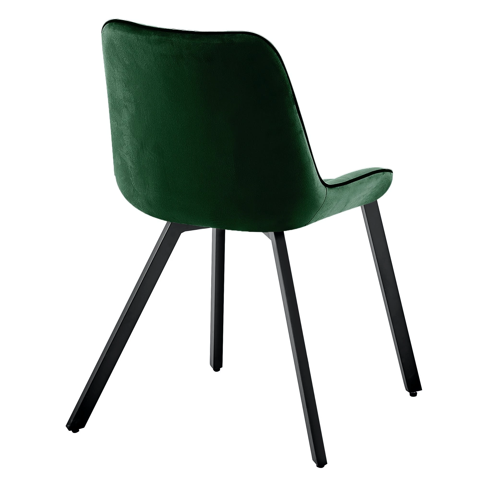 Null Samtstühle Stoffstühle Polsterstuhl Esszimmerstühle Küchenstühle Aus Samt Metallbeine 3 St. Grün – Bild 7
