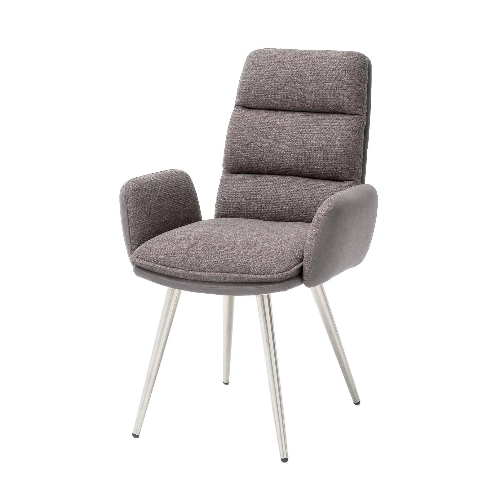 Null Polsterstuhl Fida Mit Armlehnen In Cappuccino 2er Set – Bild 3