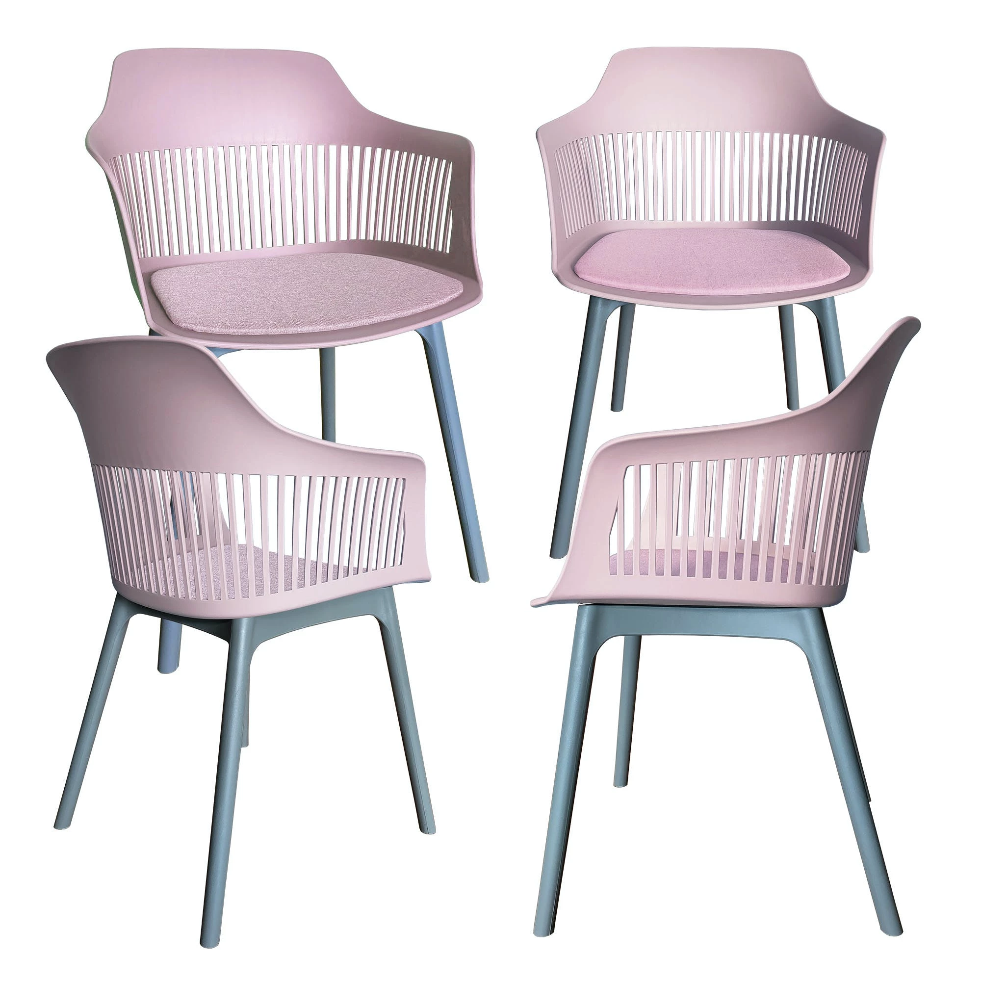 Null Trisens Moderner Gartenstuhl In Eleganter Optik - Bequeme Esszimmerstühle Pflegeleichte Terrassenmöbel Für Den Außen- Und Innenbereich 1 St. Rosa – Bild 3