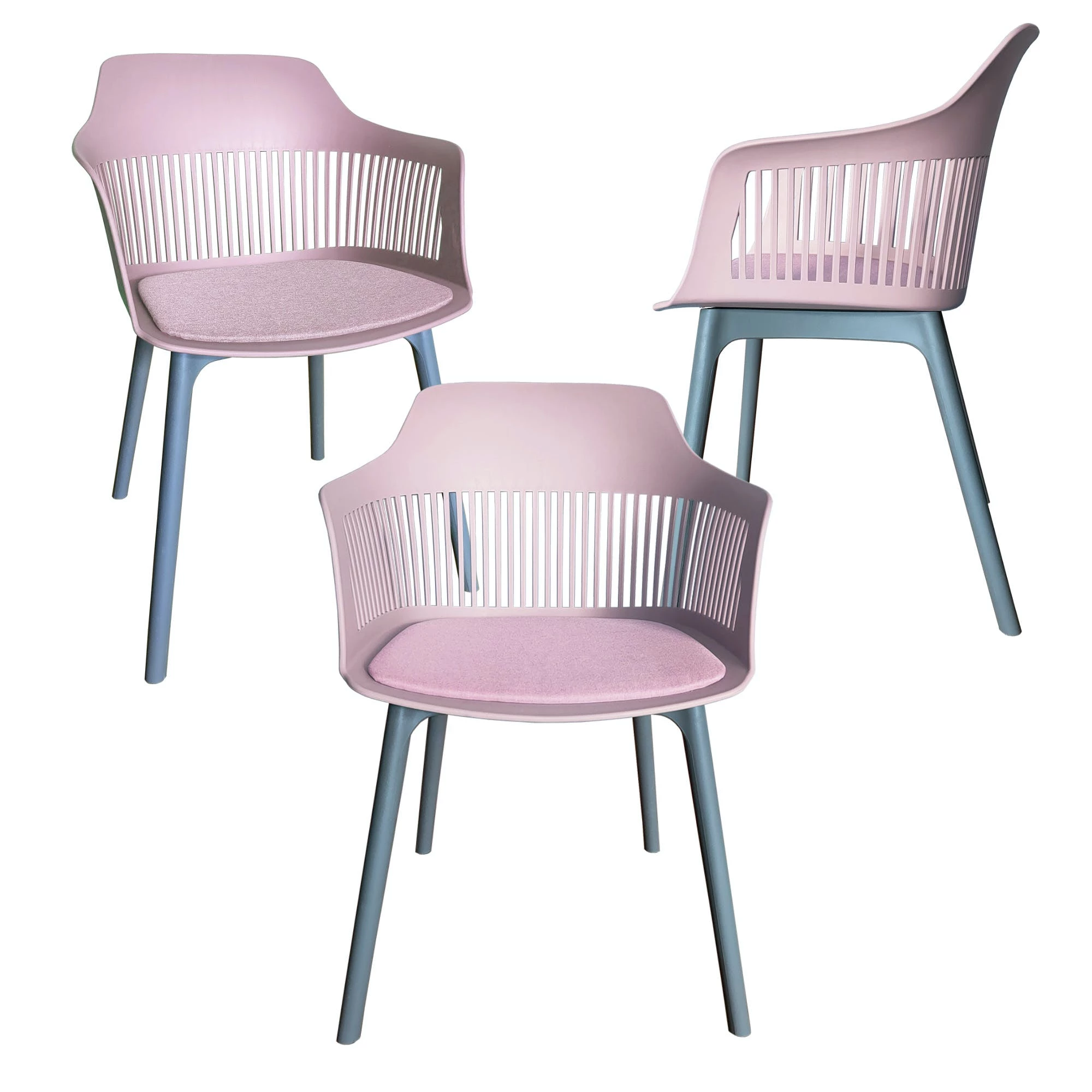 Null Trisens Moderner Gartenstuhl In Eleganter Optik - Bequeme Esszimmerstühle Pflegeleichte Terrassenmöbel Für Den Außen- Und Innenbereich 2 St. Rosa – Bild 4