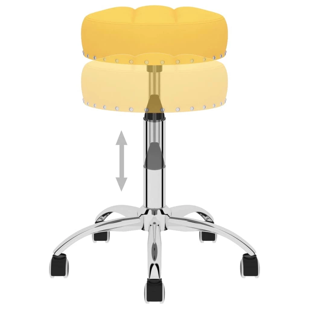 Null VidaXL Esszimmerstühle 2 Stk. Drehbar Senfgelb Stoff – Bild 6