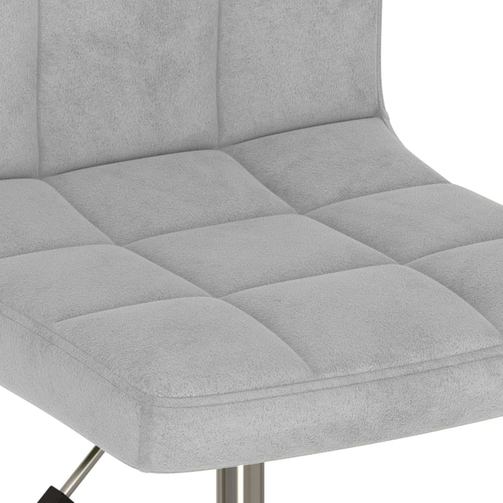 Null VidaXL Esszimmerstühle 2 Stk. Drehbar Hellgrau Samt – Bild 6