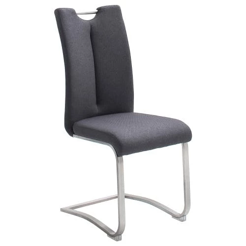 Null Raburg 2er-Set Esszimmerstuhl ARTOS XL In ANTHRAZIT, Feingewebe, Gestell In SILBER – Bild 6