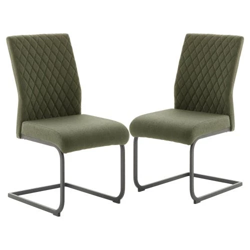 Null Raburg 2er-Set Esszimmerstuhl ASTI In ANTHRAZIT, Feingewebe, Gestell SCHWARZ – Bild 3