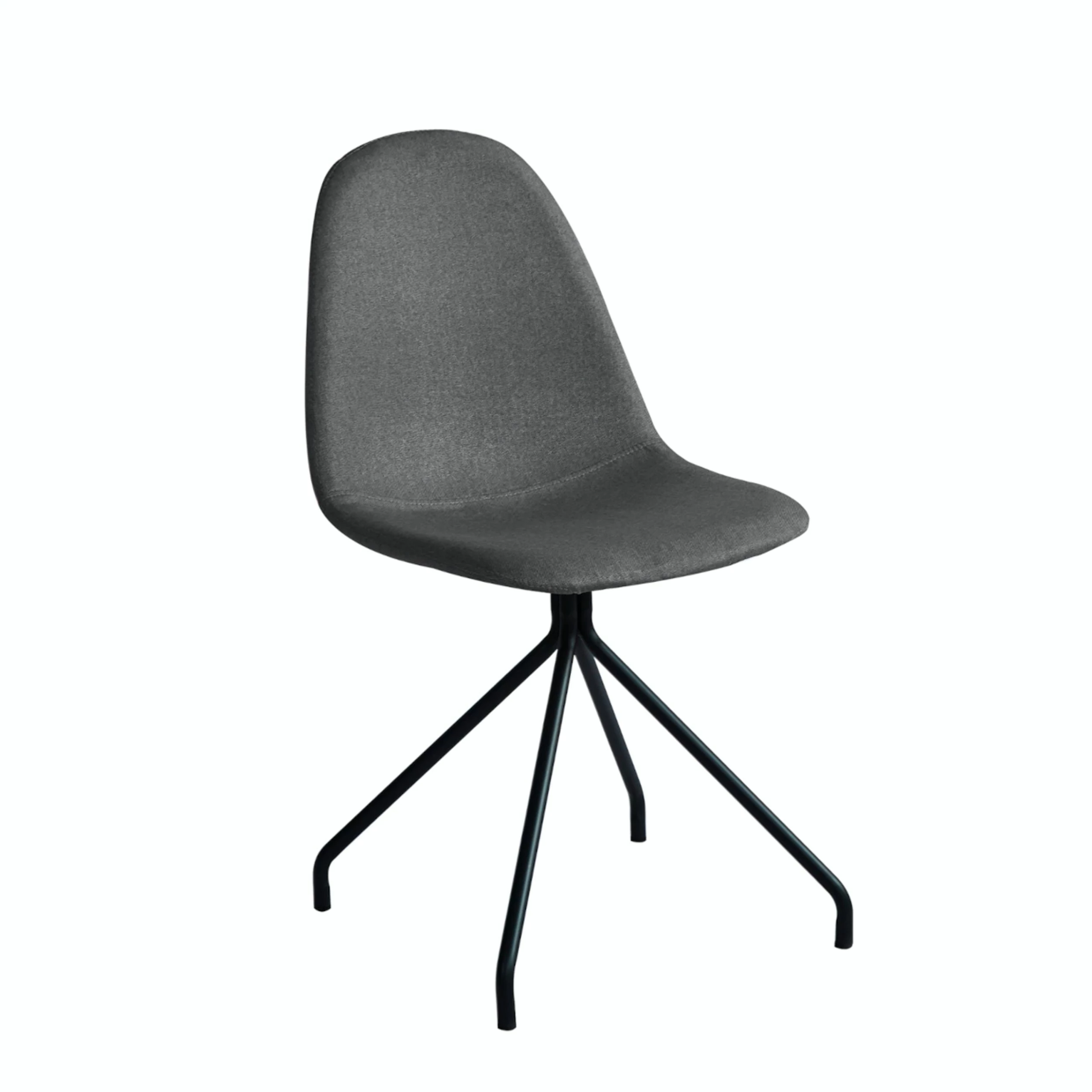 Null SVITA JAMIE 2er Set Esszimmerstuhl Polsterstuhl Ohne Armlehnen Stoff Dunkelgrau – Bild 5