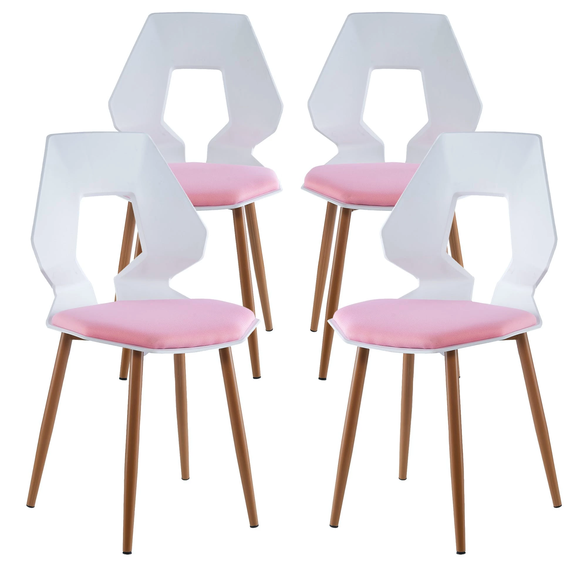 Null 2er 4er Set Design Stühle Esszimmerstühle Küchenstühle Wohnzimmerstuhl Bürostuhl Kunststoff 2 St. Grau / Schwarz – Bild 4