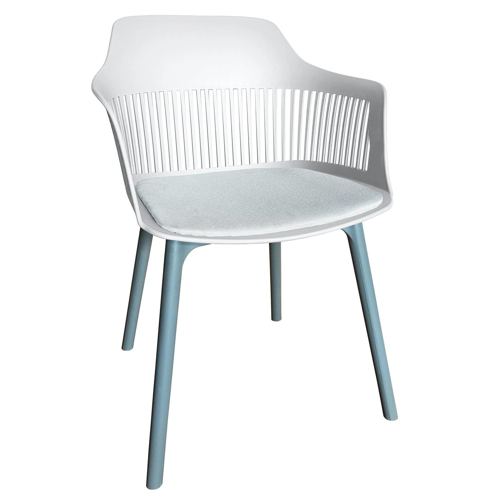 Null Trisens Moderner Gartenstuhl In Eleganter Optik - Bequeme Esszimmerstühle Pflegeleichte Terrassenmöbel Für Den Außen- Und Innenbereich 2 St. Grau – Bild 4