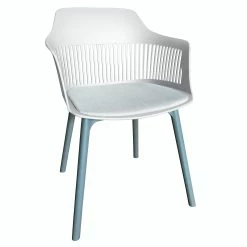 Null Trisens Moderner Gartenstuhl In Eleganter Optik - Bequeme Esszimmerstühle Pflegeleichte Terrassenmöbel Für Den Außen- Und Innenbereich 1 St. Weiß